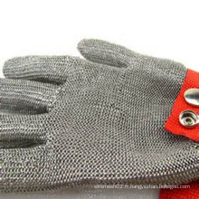 Gants de sécurité en acier inoxydable à résistance à la coupe 304L